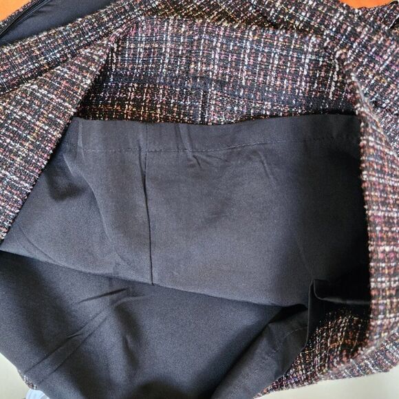 LOFT Tweed Mini Skirt | Women's Size 0 | Lined, Pockets, Side Zipper Career Wear - Picture 5 of 6